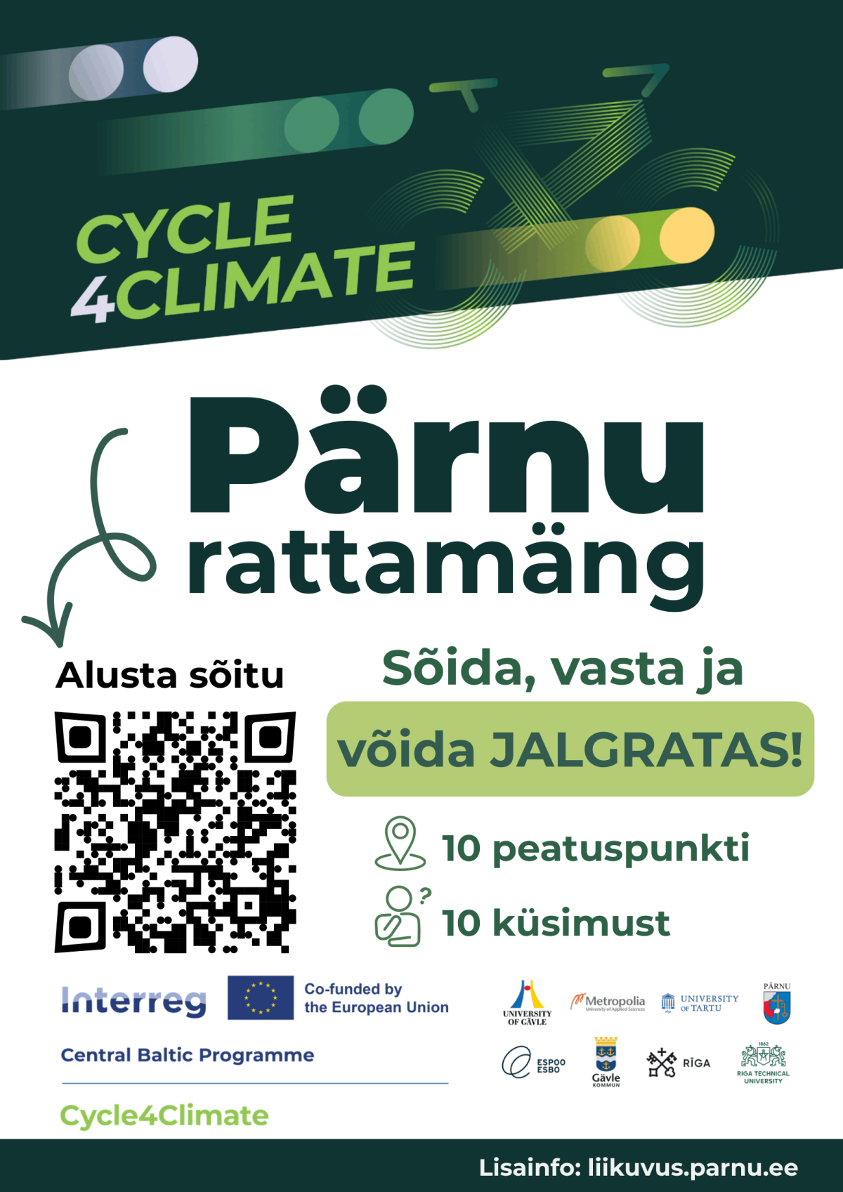 Rattamäng 2026: avasta Pärnut rattaga ja osale jalgratta loosis!